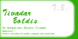 tivadar boldis business card